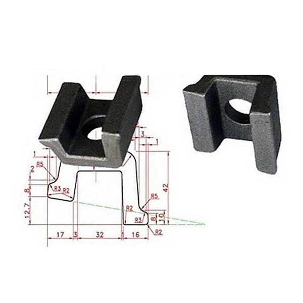 Railway Clamp KPO Colored or HDG for Rail Fastening