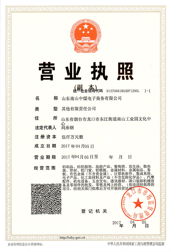 Warmly Congratulate Our Shandong Nanshan Zhongmei E-commerce Co., Ltd on Formally Establishing