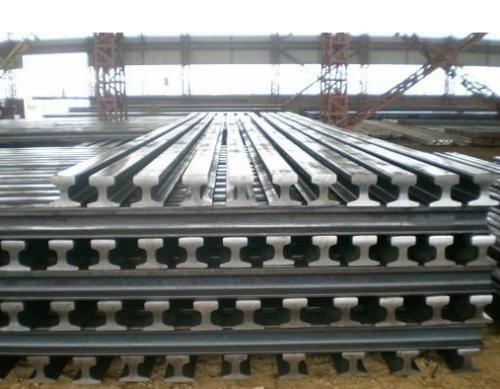 What material is used for railway steel rails?